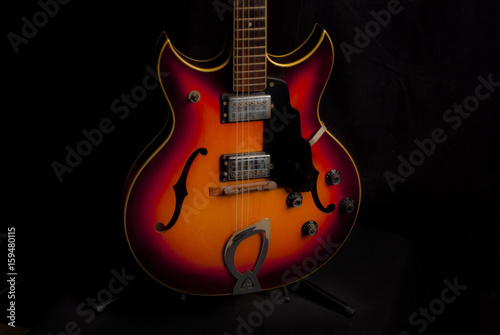 old retro colorful electric guitar