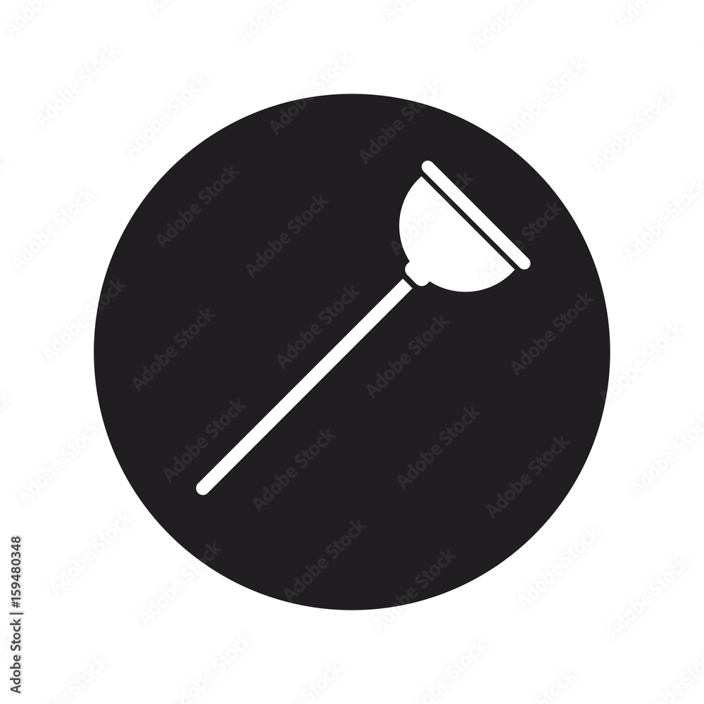toilet plunger with handle cleaning icon vector illustration toilet plunger with handle cleaning icon vector illustration
