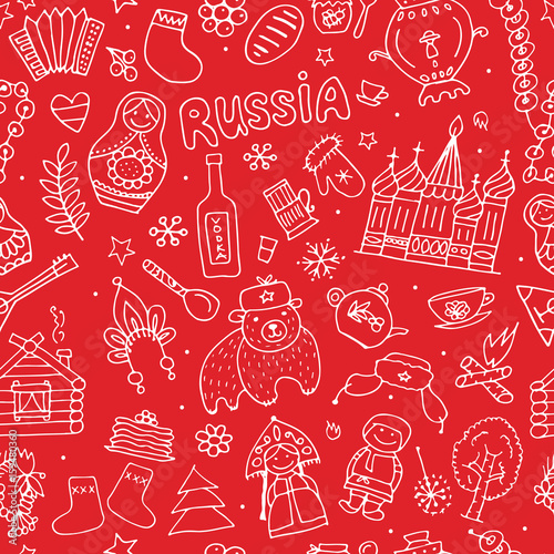 Russia, seamless pattern for your design