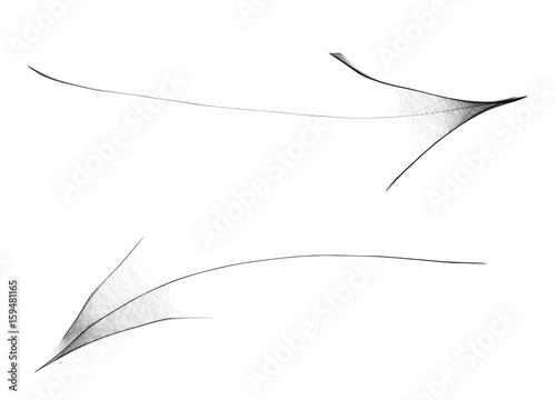 Arachnoid Web Arrow - Gloomy Halloween Concept - Drawing Sketch Vector Illustration 