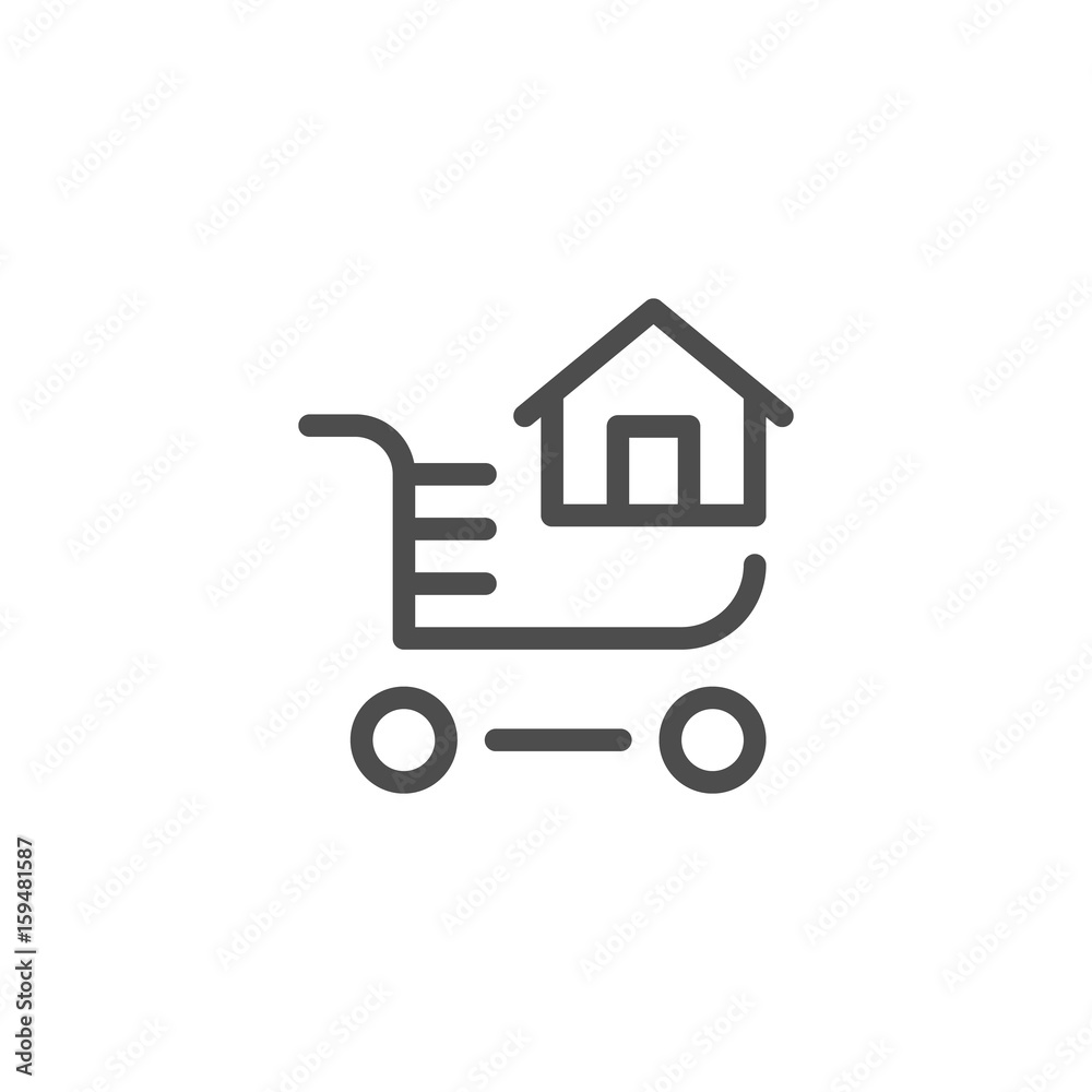 Home buying line icon Home buying line icon