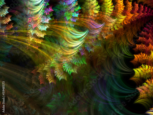 Helix Fuzzy Bright Background - Fractal Art   © kseniyaomega