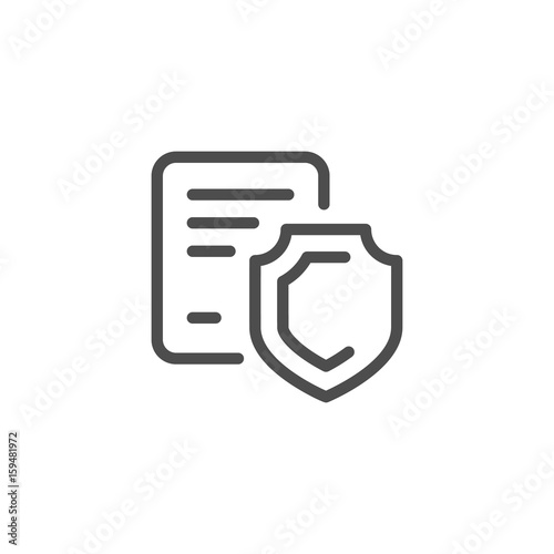 Legal protection line icon