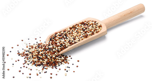 raw quinoa on white, (large depth of field, taken with tilt shift lens)