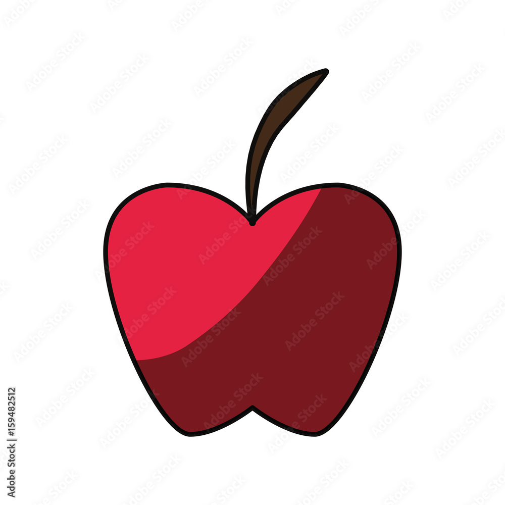 Fototapeta premium Delicious apple fruit icon vector ilustration graphic