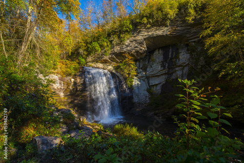 mountain waterfalls in the autumn
