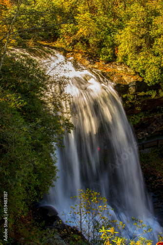 mountain waterfalls in the autumn