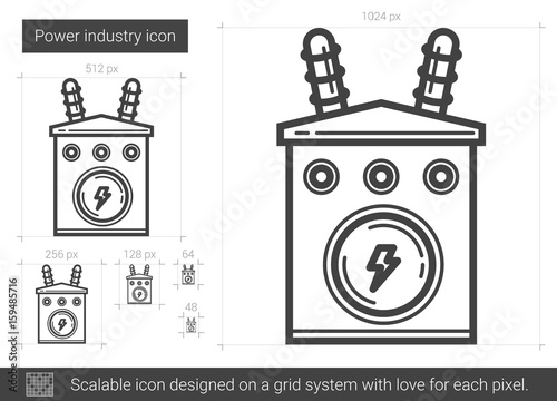 Power industry line icon.