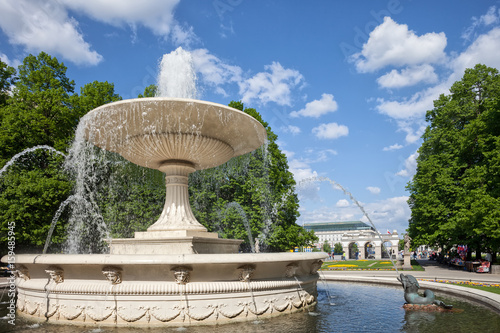 Fountain in Saxon Garden in Warsaw