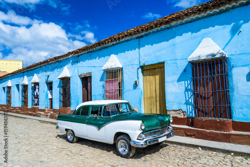 Colorful vintage car on street in Trinidad,Cuba © marcin jucha