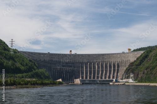 Sayano-Shushenskaya Hydro Power Station on the River Yenisei photo