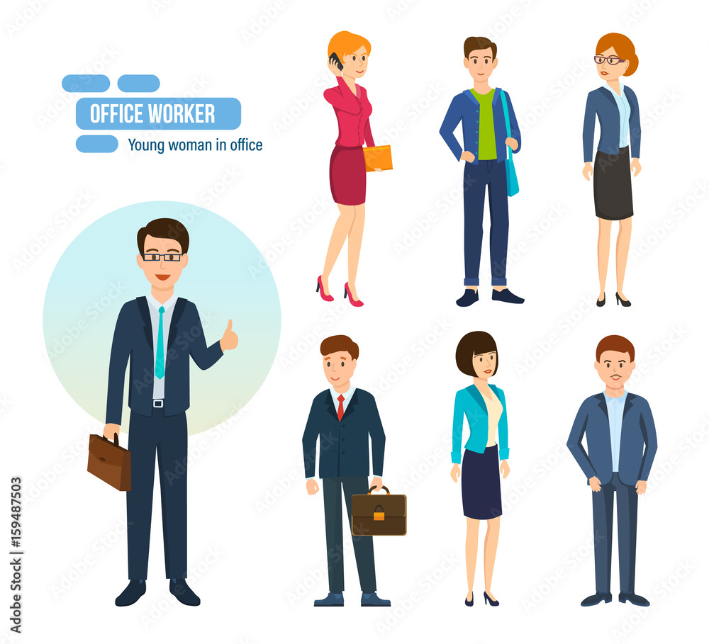 People in business clothes, with briefcases and bags in hands.