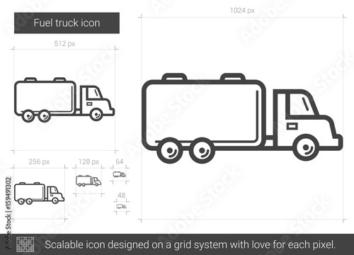 Fuel truck line icon.