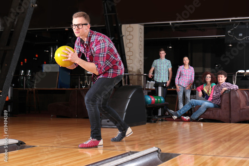 Young man having fun and pl...