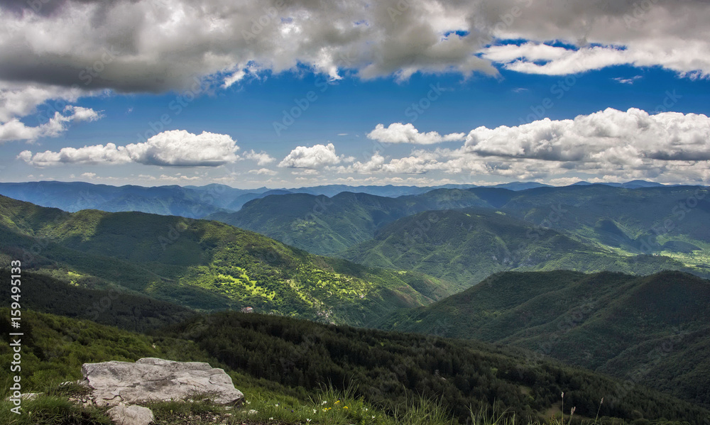 View to the Rodope mountain in Bulgaria