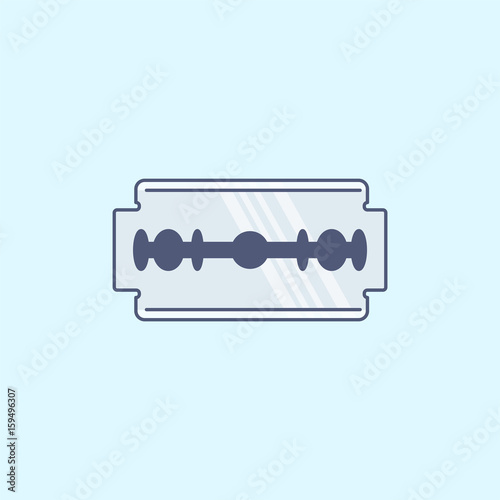 Blade Razor Line Minimal Style Vector Illustration