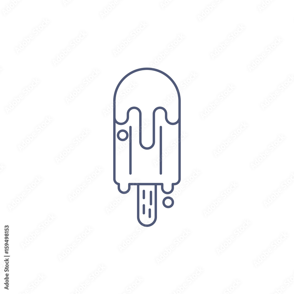 Ice Cream Ice Cream Outline Minimal Style Vector Illustration Ice Cream Ice Cream Outline Minimal Style Vector Illustration