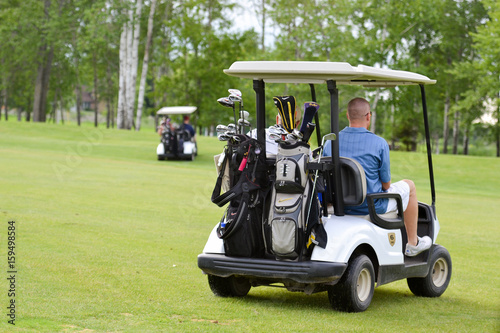 Golf Cart on Fairway