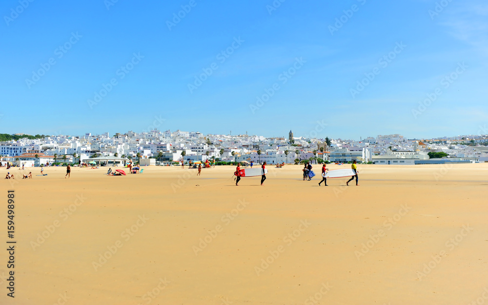 La playa de los Bateles en Conil, Costa de Cádiz, España