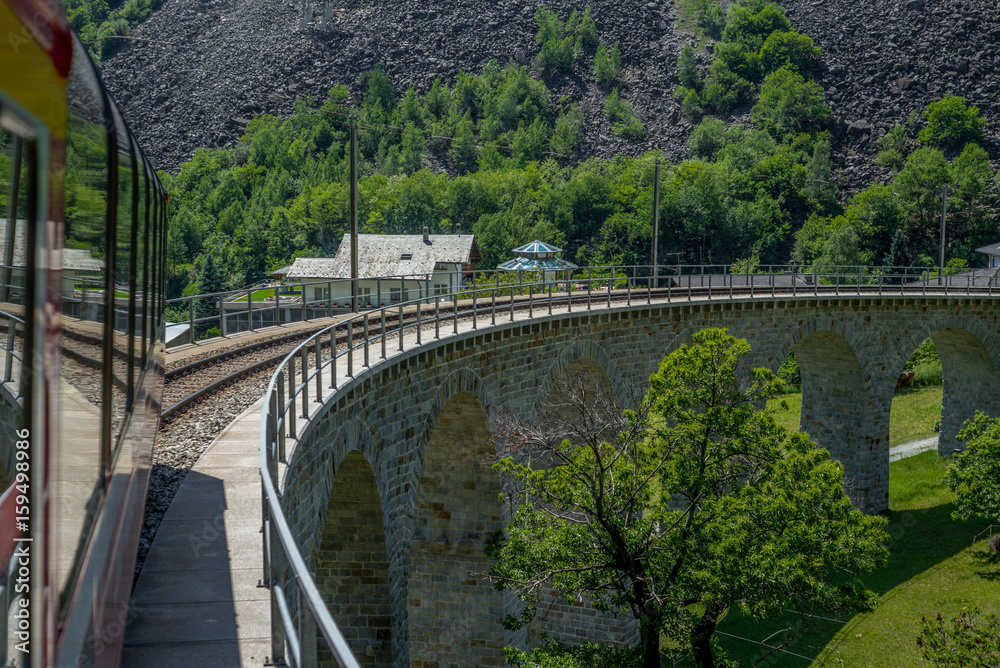 Circular viaduct bridge near Brusio on the Swiss Alps - 4 Circular viaduct bridge near Brusio on the Swiss Alps - 4