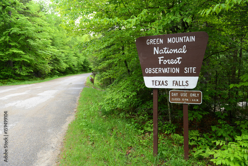 Fototapeta Naklejka Na Ścianę i Meble -  Texas Falls in Green Mountain National Forest in Hancock village, Vermont, USA.