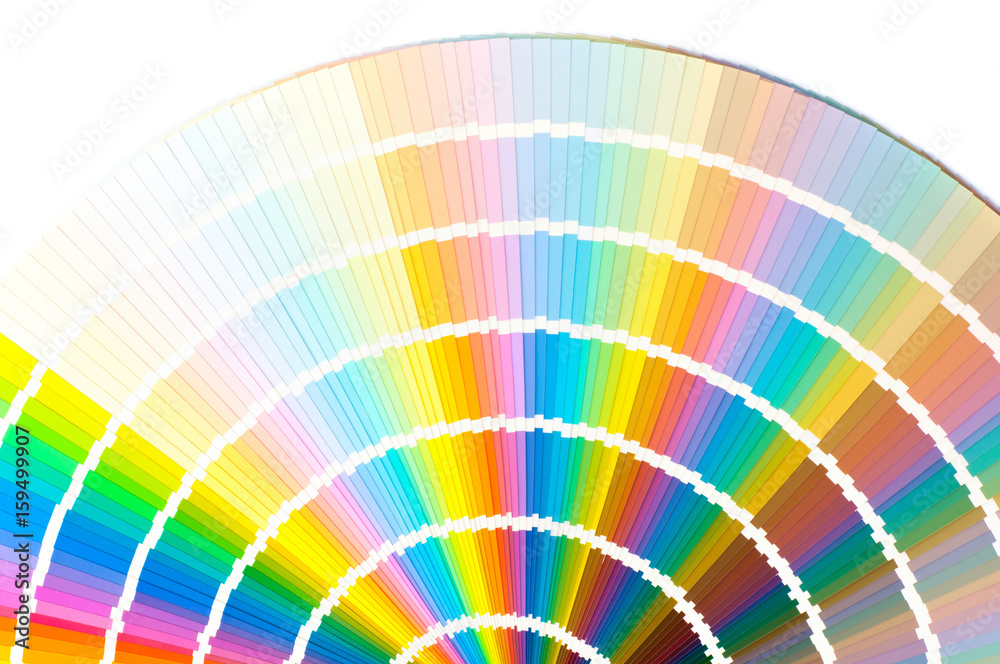 Colour card with samples of paint. Close-up of color fan palette Colour card with samples of paint. Close-up of color fan palette