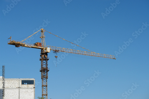 Tower crane on construction...