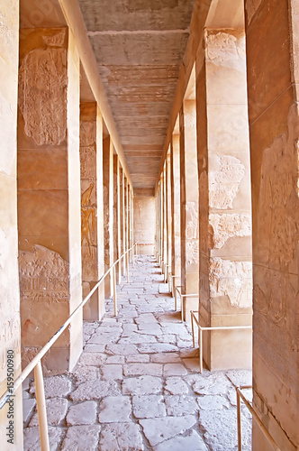 Colonnade of palace of Hatshepsut in Luxor, Egypt