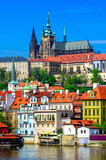 Mala Strana (Lesser Town of Prague) and Prague Castle. Prague, Czech Republic