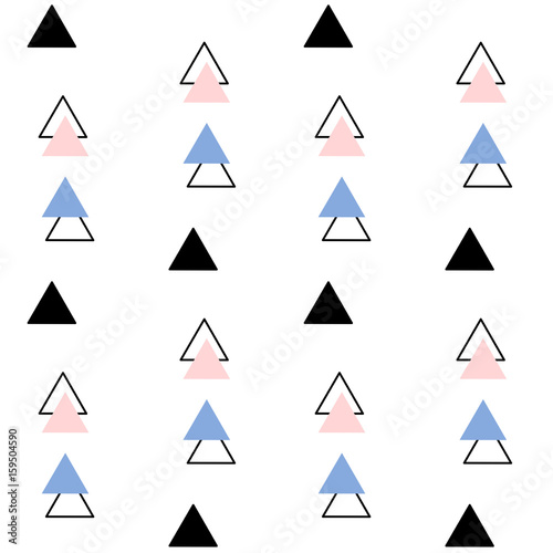 Free Download cute abstract triangles seamless vector geometric pattern background illustration - GFXLoad