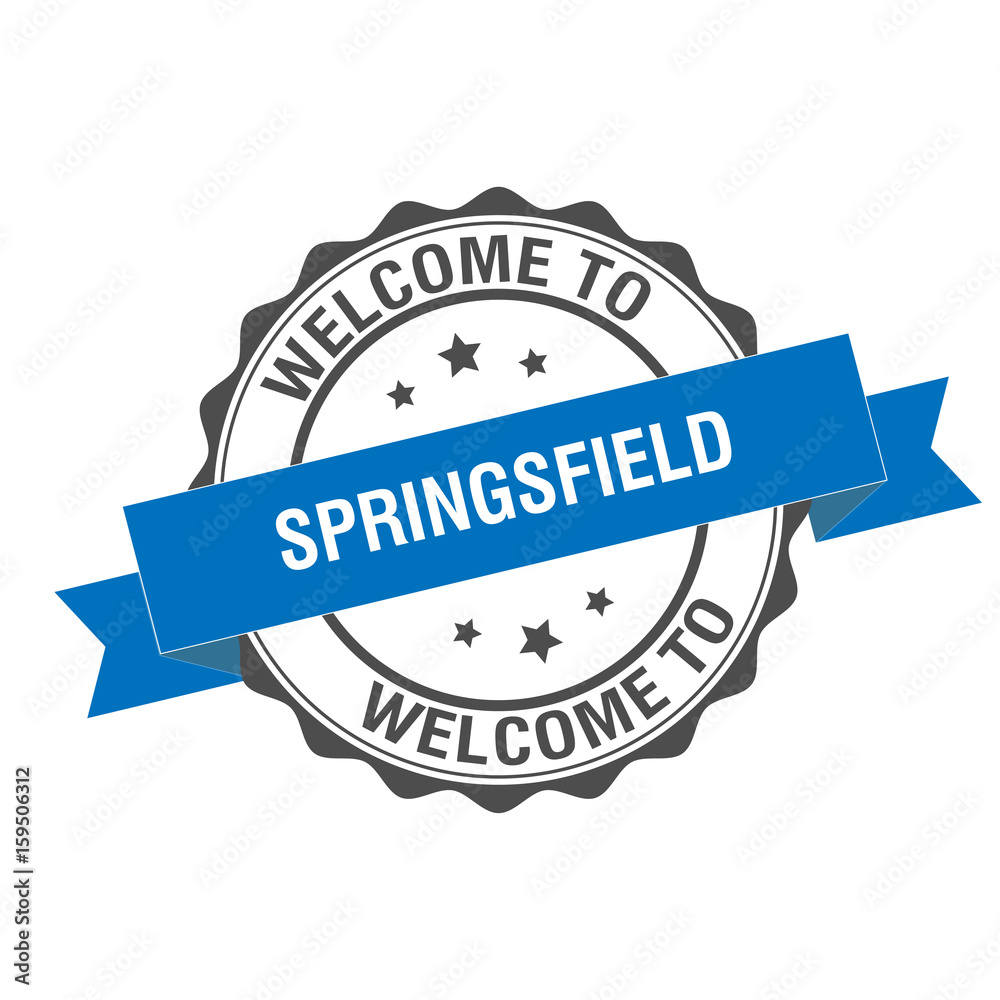 Fototapeta premium Welcome to Springsfield stamp illustration