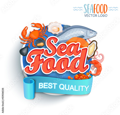 Seafood best quality logo.