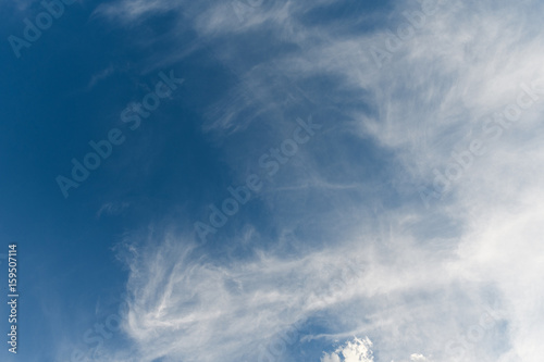 Obraz na płótnie Cirrocumulus clouds on a blue sky on wright side frame