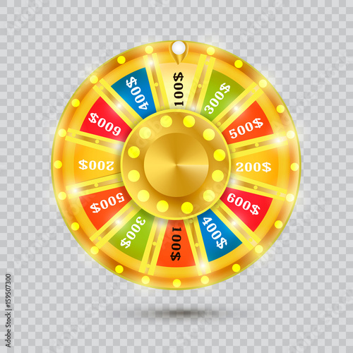 wheel of fortune 3d object isolated on white