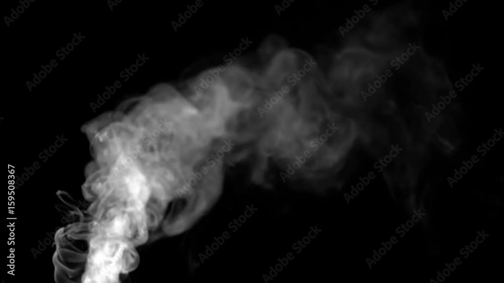 Steam slow motion at 960 fps on black background