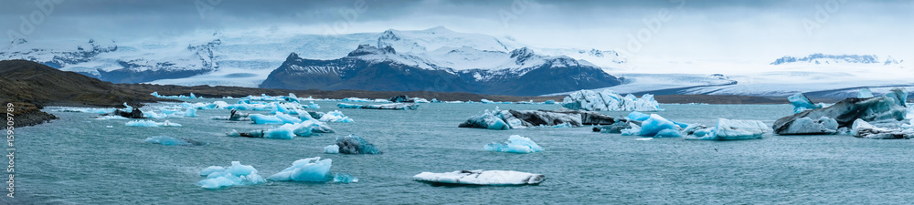 The ice of Jokulsarlon Iceland 