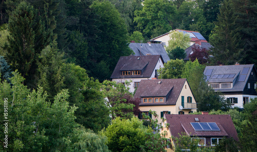 Wallpaper Mural Houses on a hill at the edge of the forest Torontodigital.ca