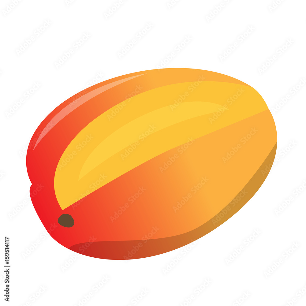 Isolated mango on a white background, Vector illustration Isolated mango on a white background, Vector illustration