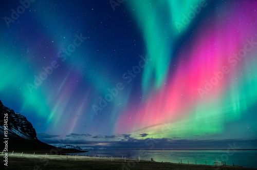 colorful northern lights 