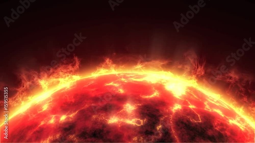 燃え上がる恒星（太陽）