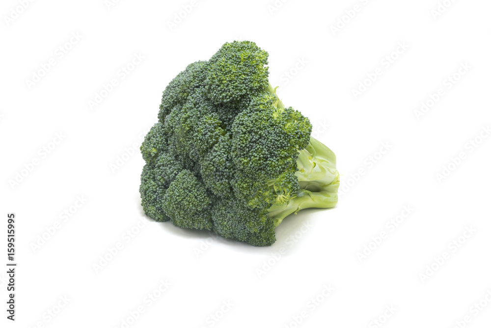 raw broccoli isolated on white background raw broccoli isolated on white background