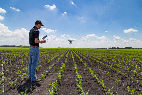 Agronomist Using a Tablet in an Agricultural Field