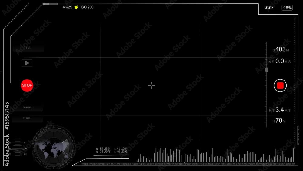 Copter HUD viewfinder.PNG, ALPHA.Camera remote control viewfinder frame for aero video shooting. Type 2