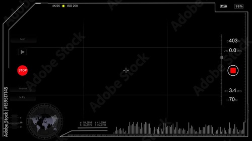 Copter HUD viewfinder.PNG, ALPHA.Camera remote control viewfinder frame for aero video shooting. Type 2 photo