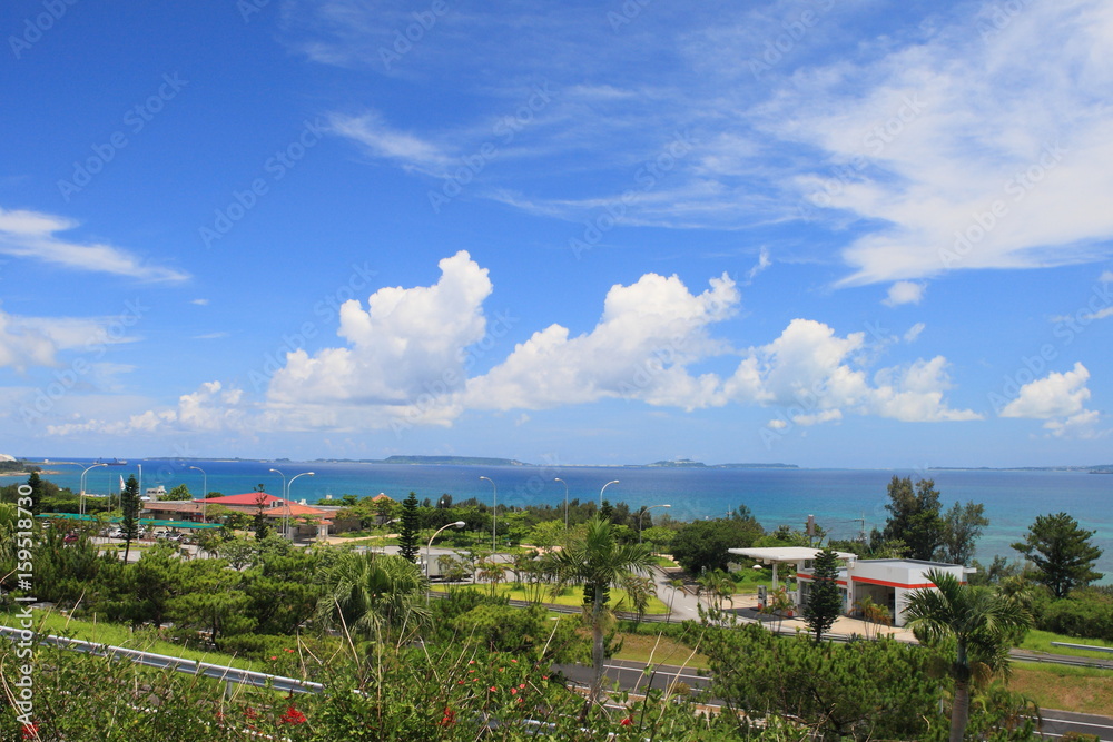 沖縄自動車道SAより海を眺める