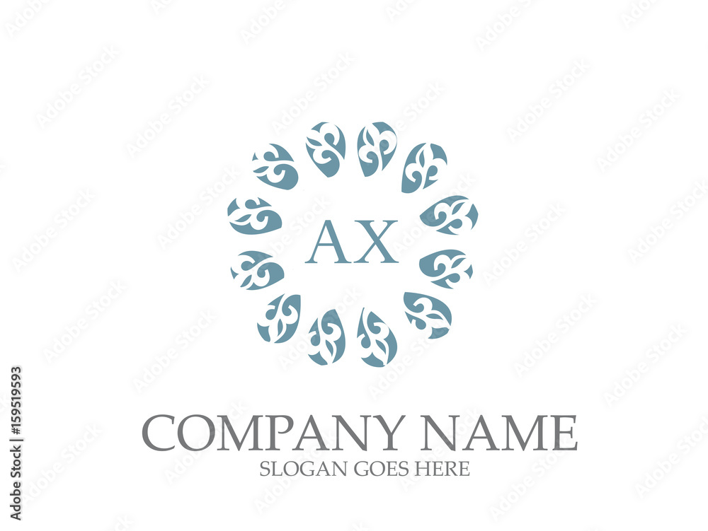 Abstract  AX Letter Monogram Elegant Logo Design
