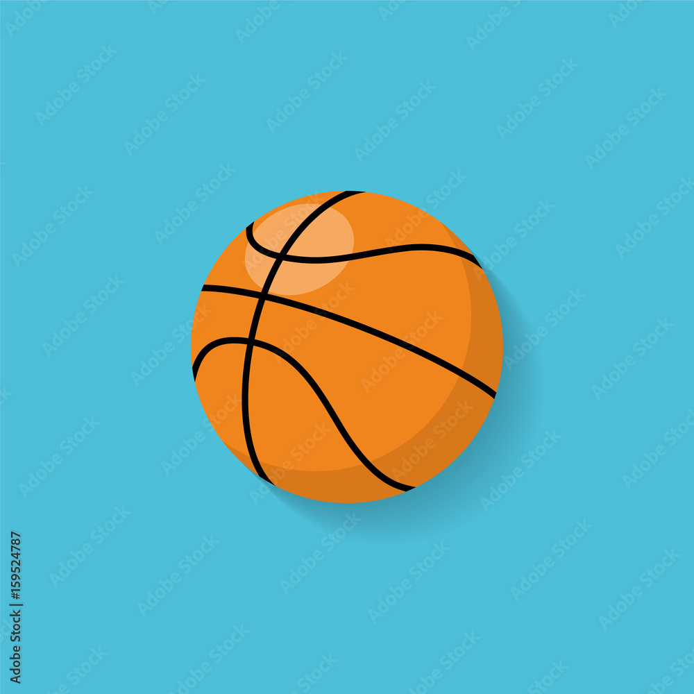 Basketball flat icon. Vector