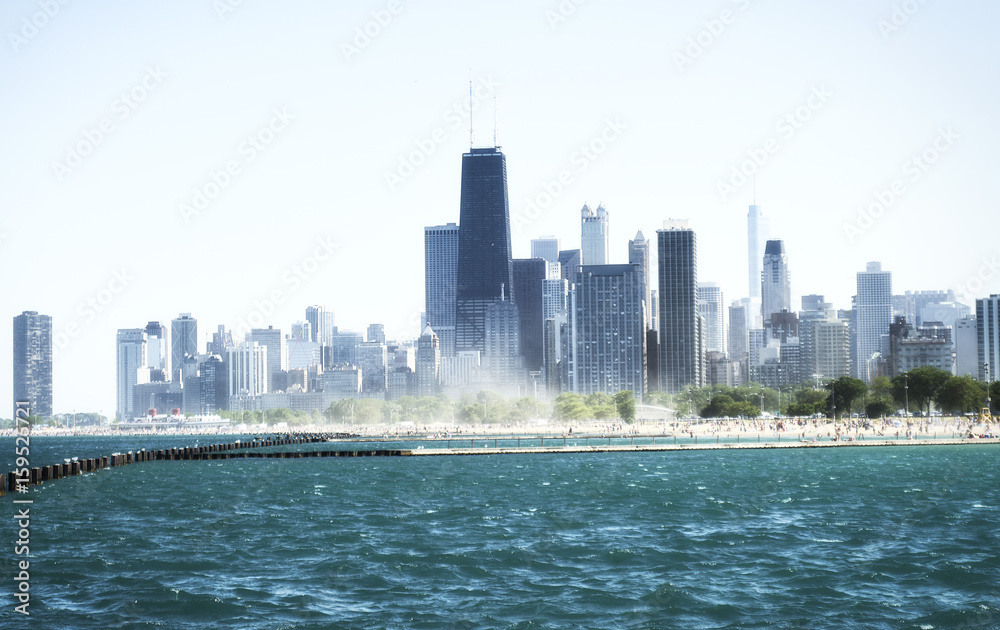 Obraz premium Chicago windy day