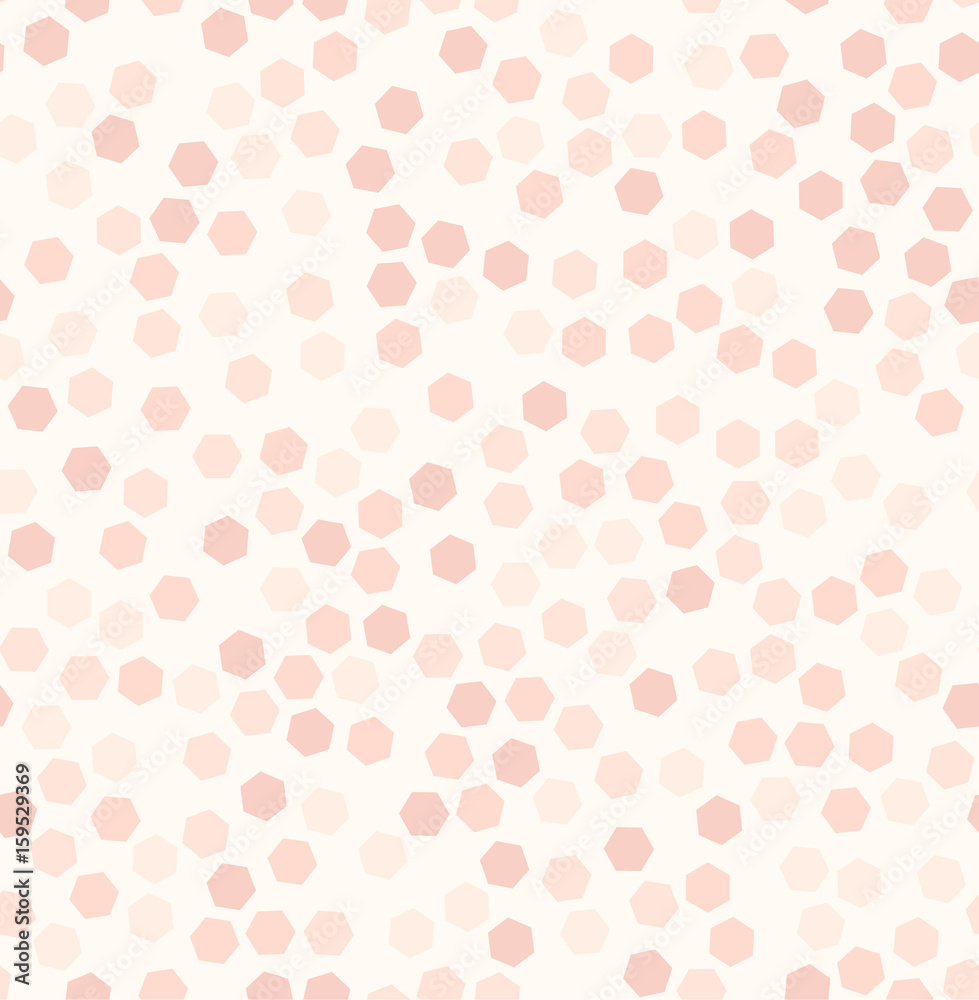 Rose hexagon pattern. Seamless vector