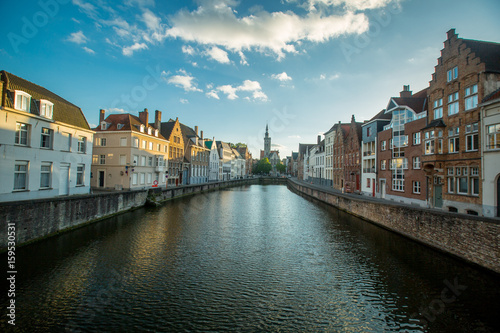 Bruges city heritage building for tourist people visit © hin255